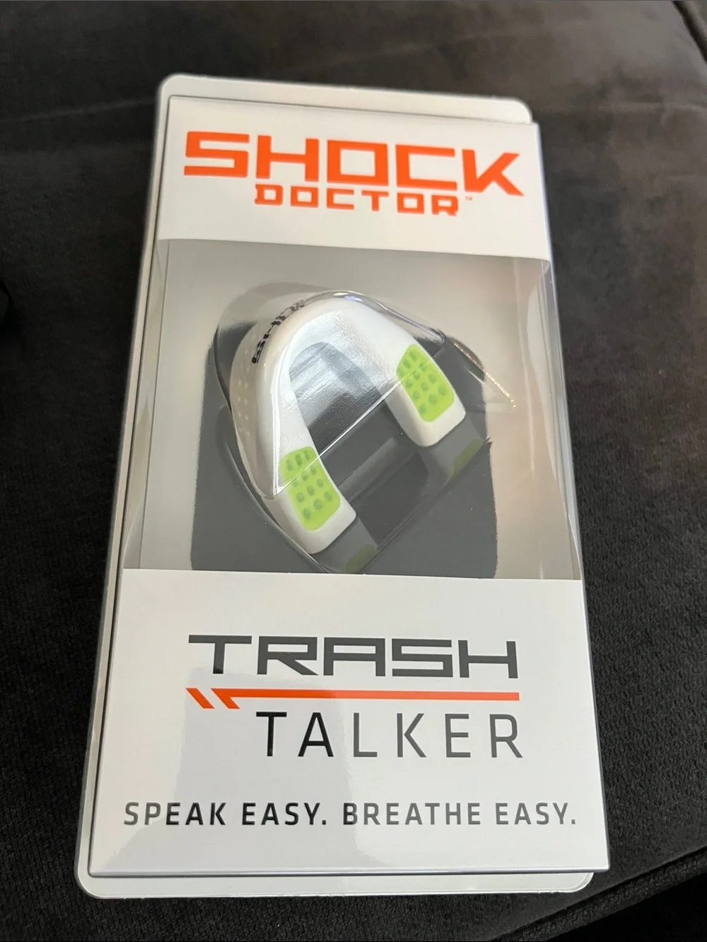 Shock Doctor Trash Talker Mouthguard - White with Neon Green